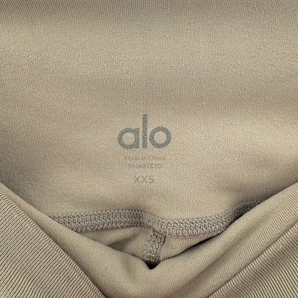 ALO Yoga High Waist Ultimate‎ Legging Gravel Sheer Mesh Inset Ruched Detail XXS